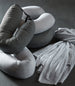 Jersey Stripe - Memory Foam Neck Pillow - Gray Stripe