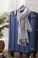 Blanket Scarf - Gray Stripe