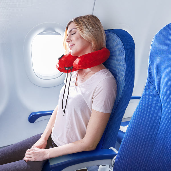 Inflatable Travel Pillow, Airplane Pillow With Valve Design