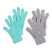 Spa Gloves Set Of 2 - Aloe Infused - Teal/Gray
