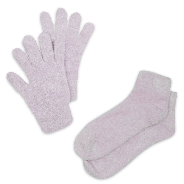 Spa Socks And Gloves Set - Aloe Infused - Black