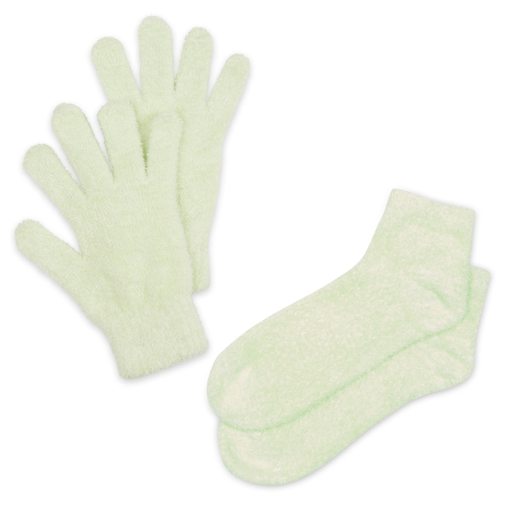 Spa Socks And Gloves Set - Aloe Infused - Mint