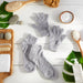 Spa Socks And Gloves Set - Aloe Infused - Gray